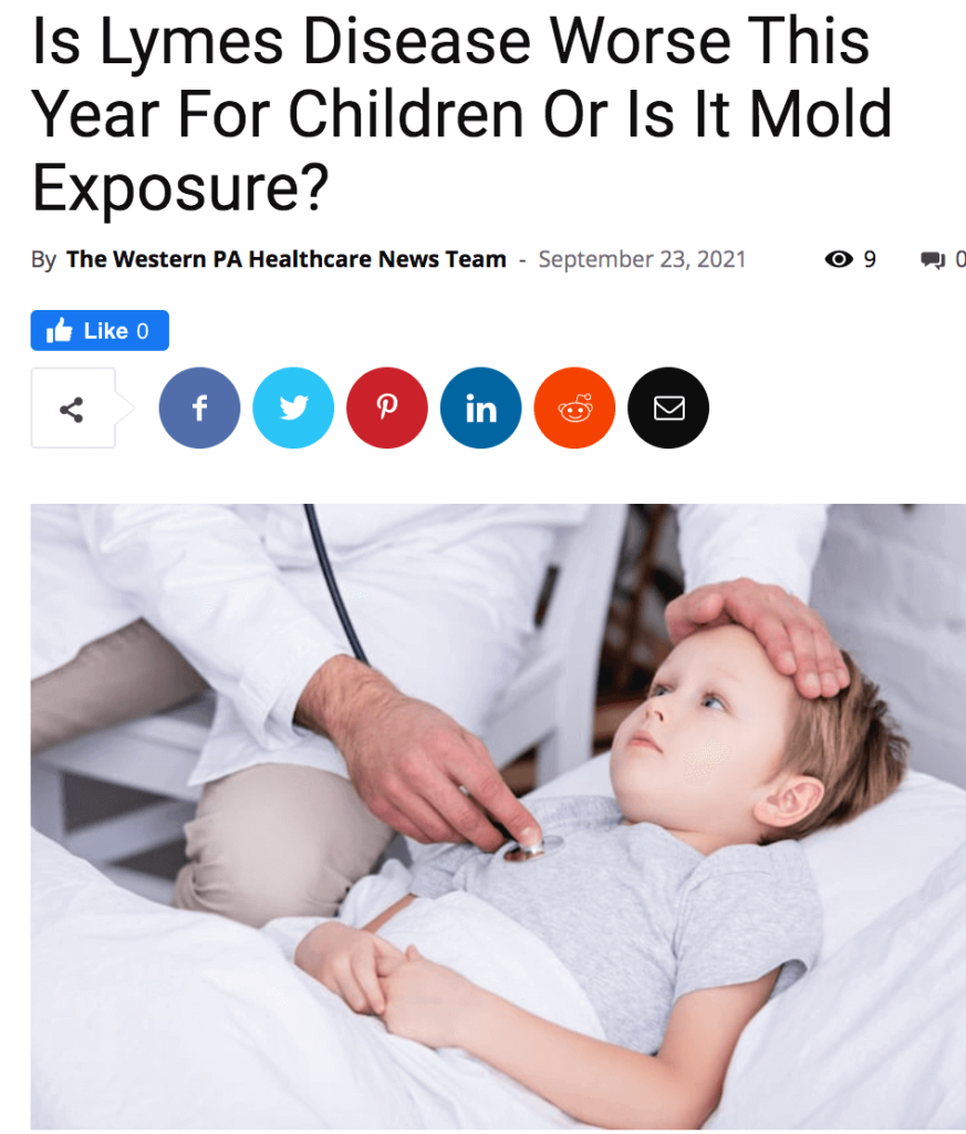 Is Lymes Disease Worse This Year For Children Or Is It Mold Exposure?