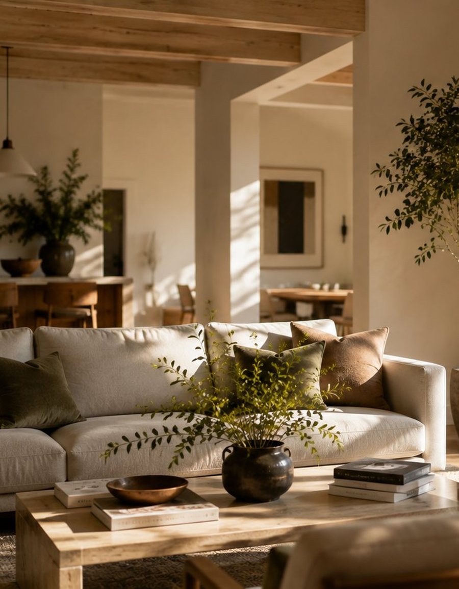 Morning light across a quiet living room.